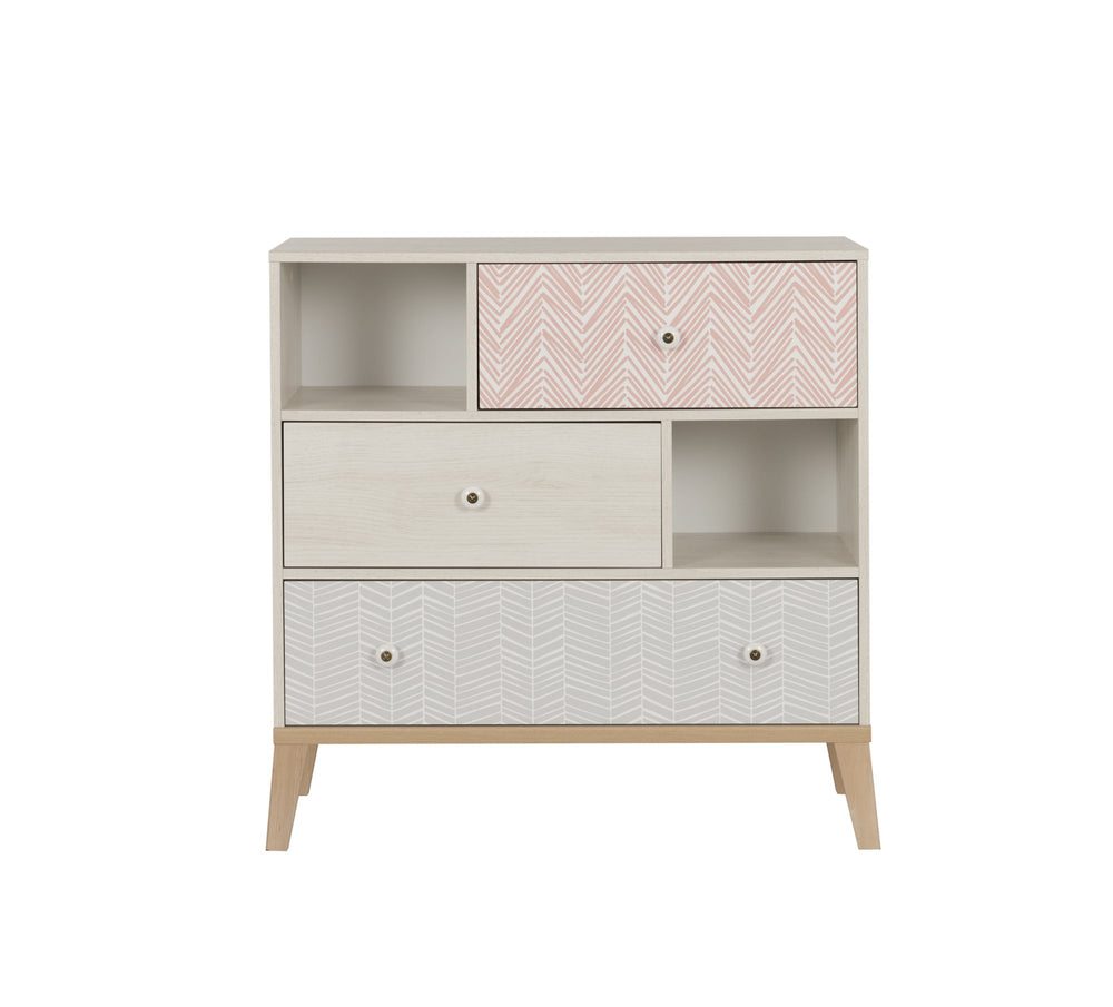 Commode 3 tiroirs 2 niches