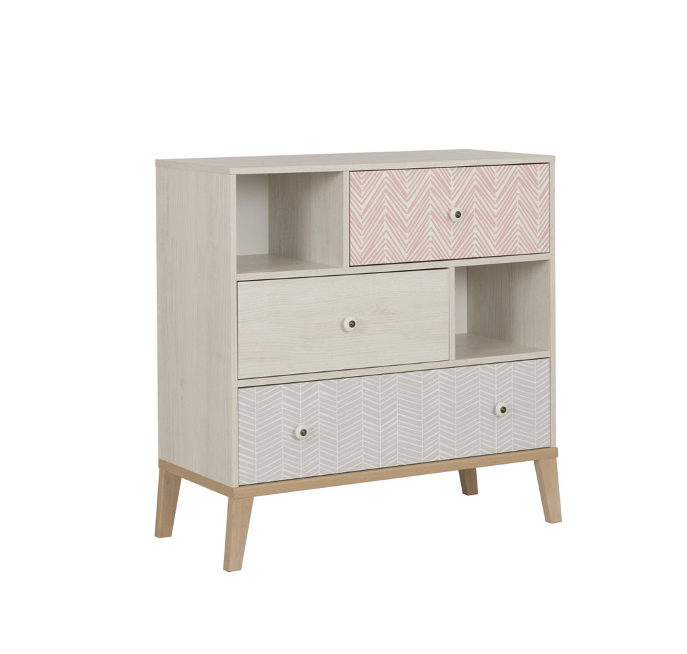 Commode 3 tiroirs 2 niches