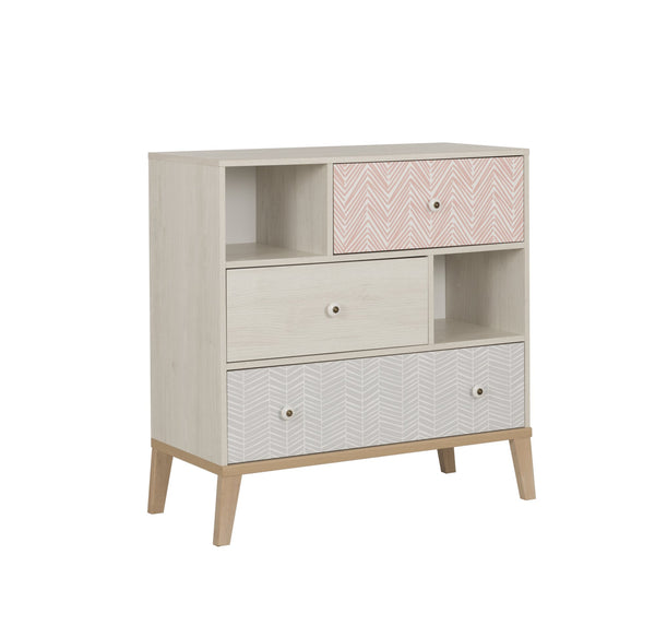 Commode 3 tiroirs 2 niches