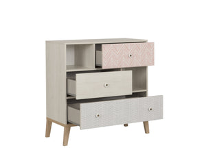Commode 3 tiroirs 2 niches