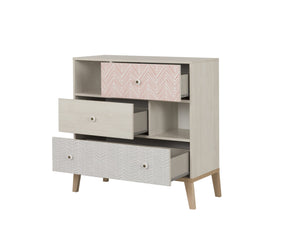 Commode 3 tiroirs 2 niches
