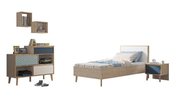 Commode 3 tiroirs 2 niches