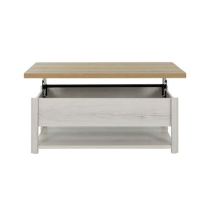 Table basse plateau relevant