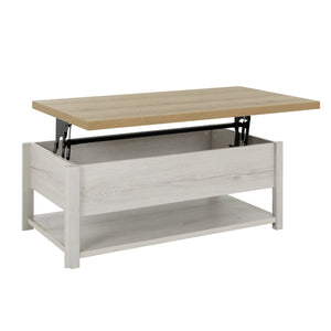 Table basse plateau relevant