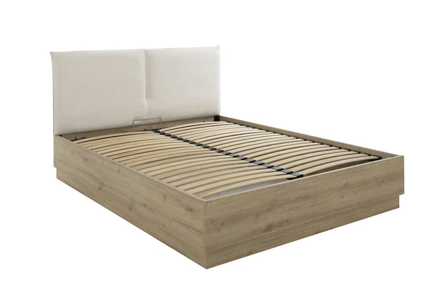 Lit coffre tête textile TIDY 140x190cm