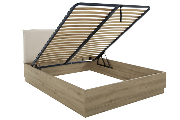 Lit coffre tête textile TIDY 140x190cm