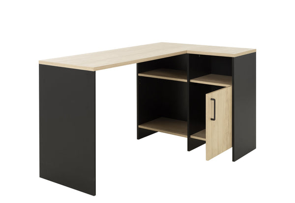 Bureau angle Noir-Bois LIVERPOOL