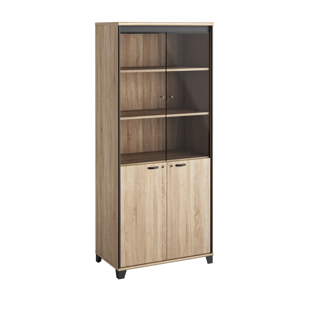 Armoire 2 portes vitrées 2 portes pleines
