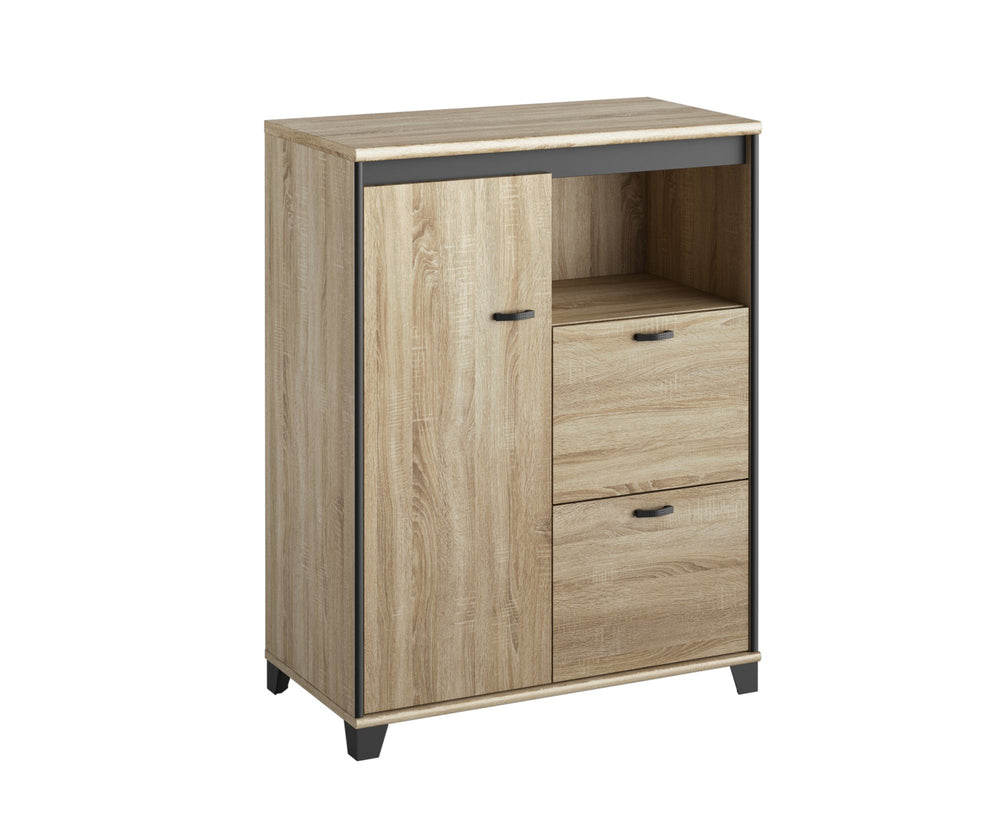 Rangement 1 porte 2 tiroirs