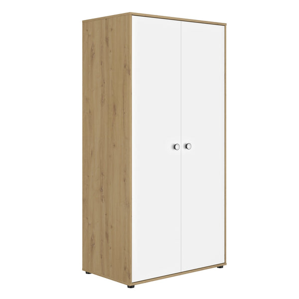 Ensemble Trio Lit 70x140 + Commode 2 portes + Armoire 2 portes