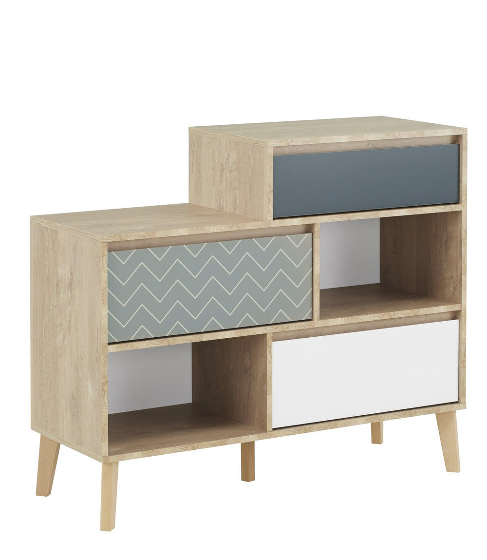 Commode 3 tiroirs 2 niches