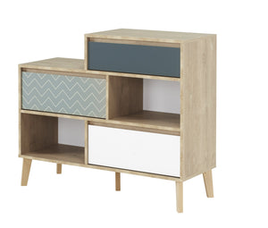 Commode 3 tiroirs 2 niches