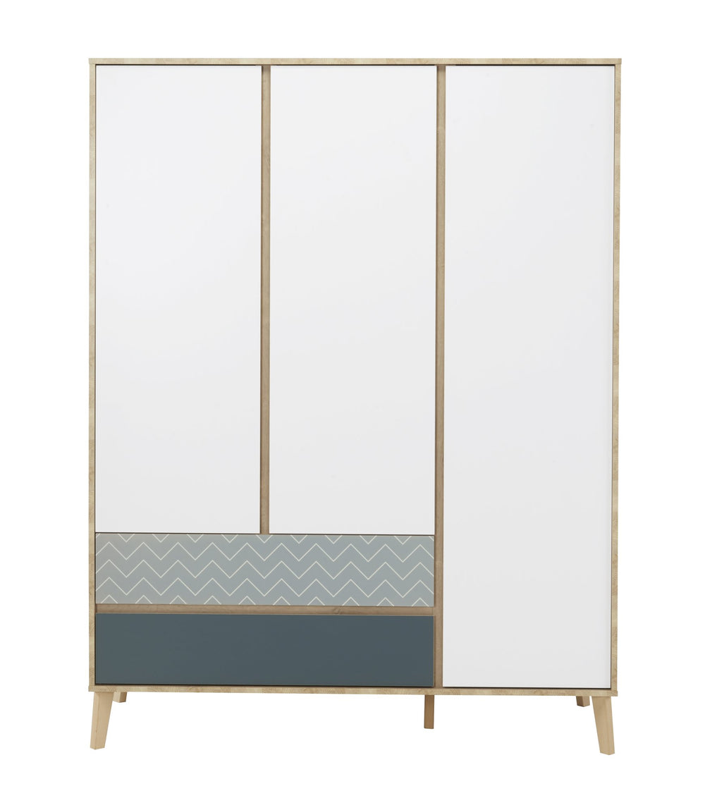 Armoire 3 portes 2 tiroirs