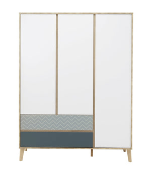 Armoire 3 portes 2 tiroirs