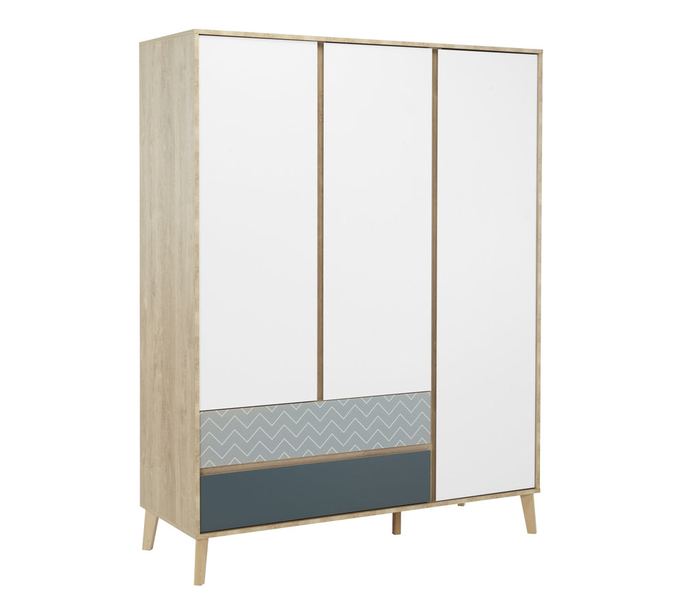 Armoire 3 portes 2 tiroirs