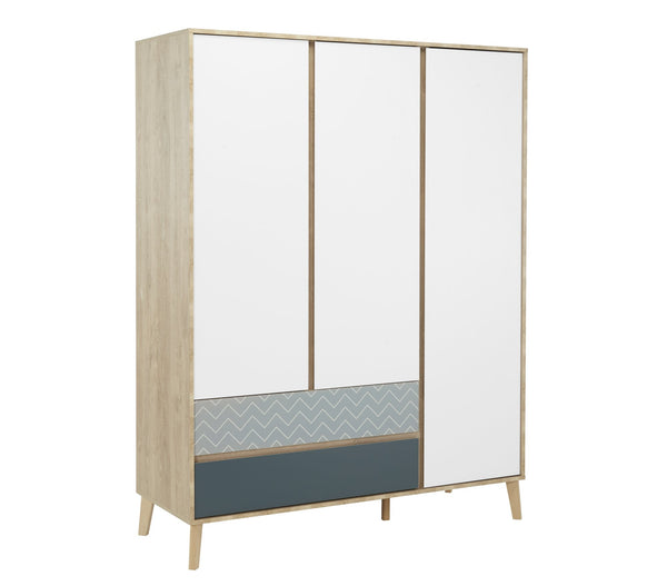 Armoire 3 portes 2 tiroirs
