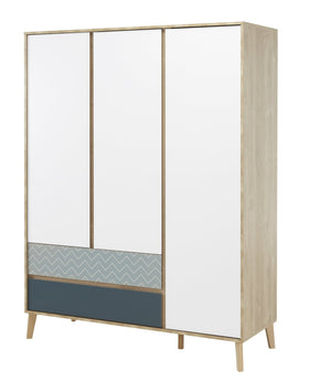 Armoire 3 portes 2 tiroirs