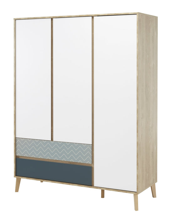 Armoire 3 portes 2 tiroirs
