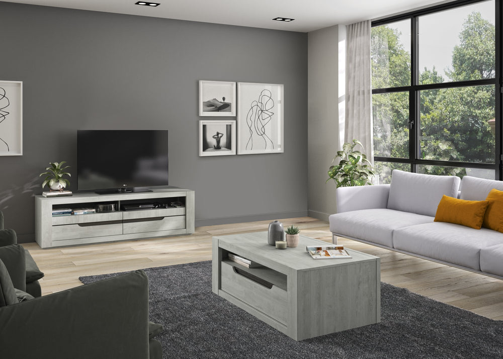 Meuble TV 2 tiroirs