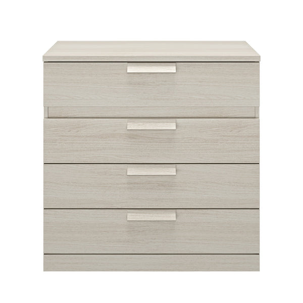 Commode 4 tiroirs L81 cm finition bois blanchi - CYRUS