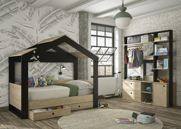 Option 2 tiroirs pour lit cabane