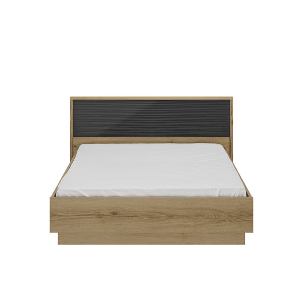 Lit 140x190 Finition bois et noir - OTELLO