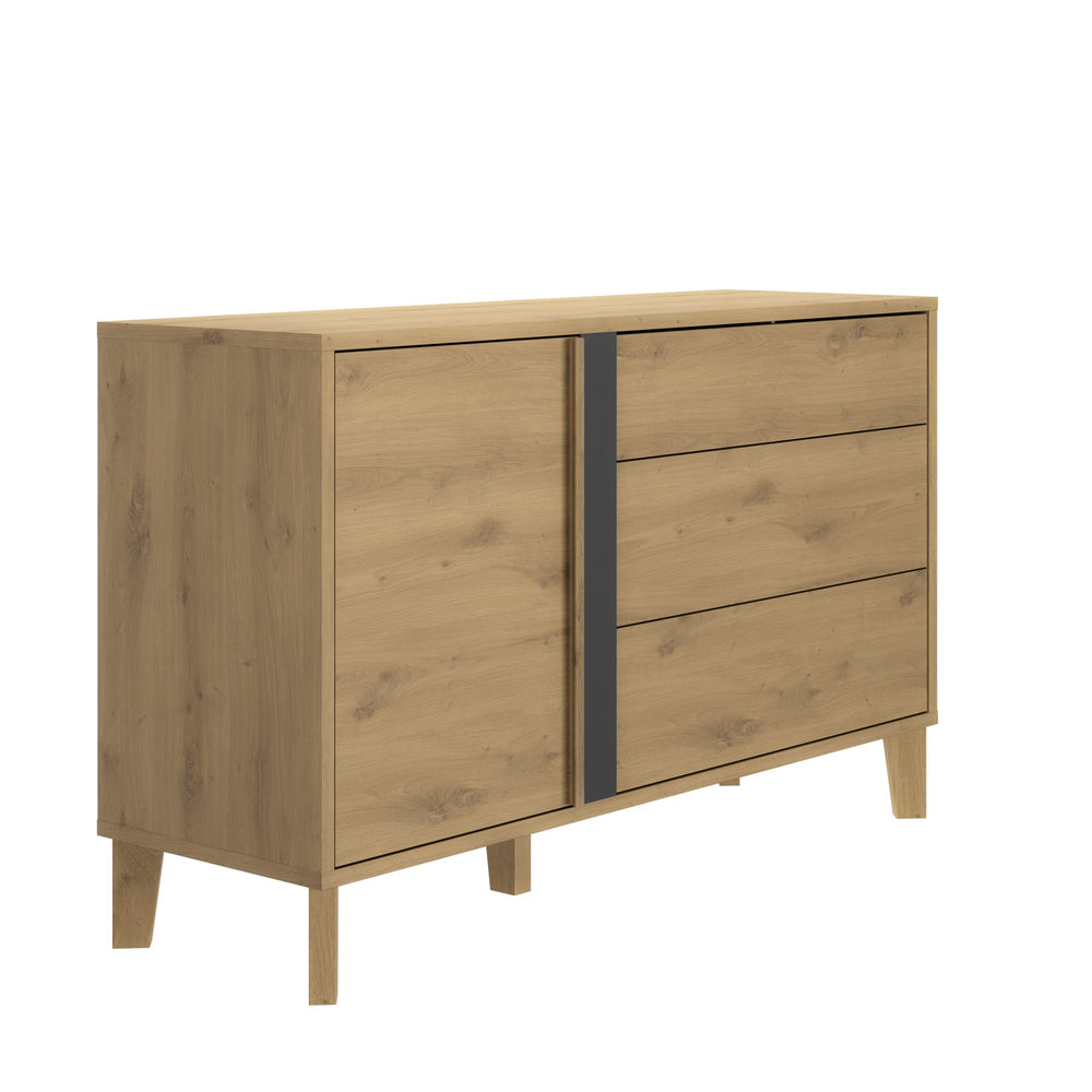 Commode 1 porte 3 tiroirs