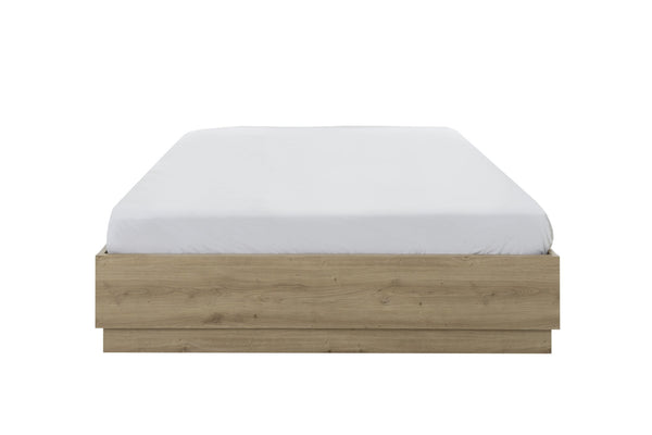 Lit coffre 140x190 finition chêne artisan - TIDY