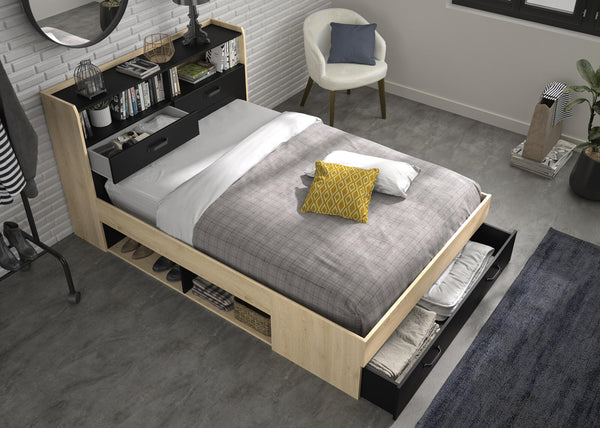 Lit rangement SABIA 140x190cm