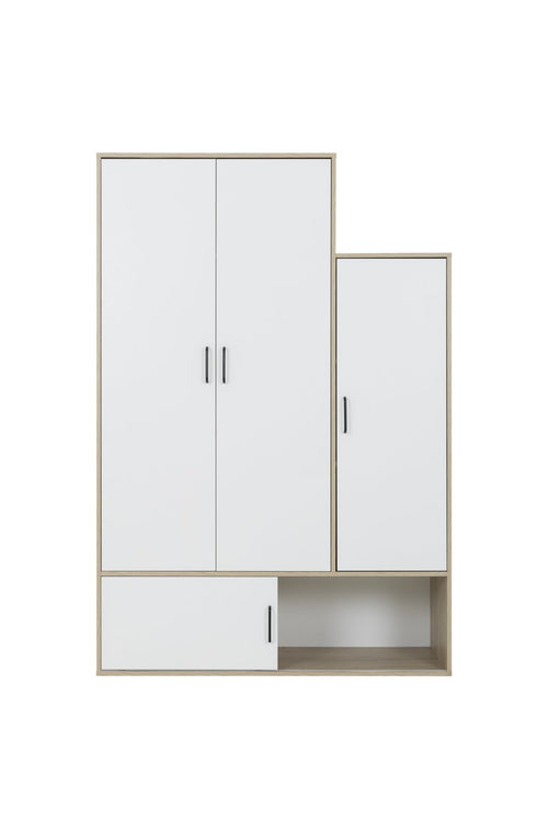Armoire 4 portes dont 1 porte coulissante ERWAN