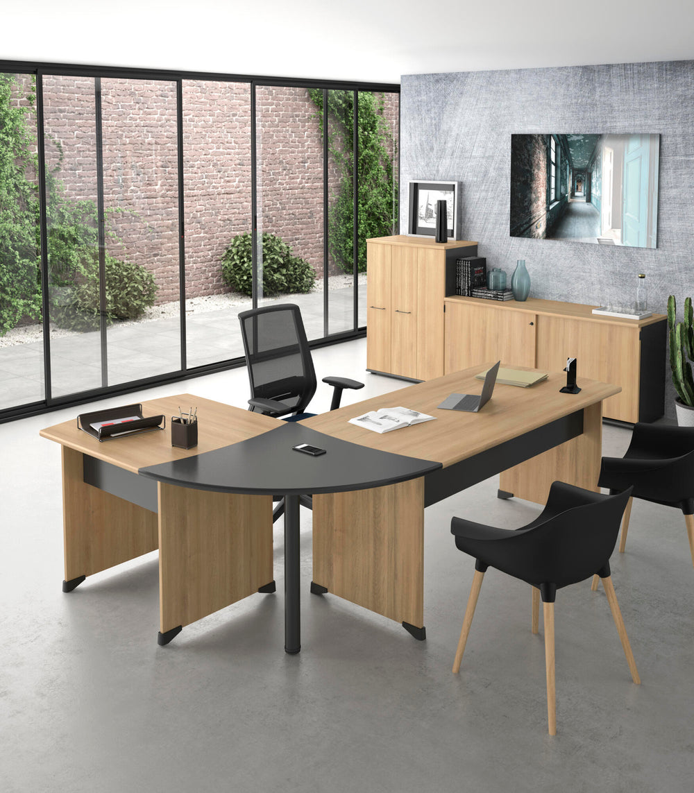 Table bureau pieds panneaux L80