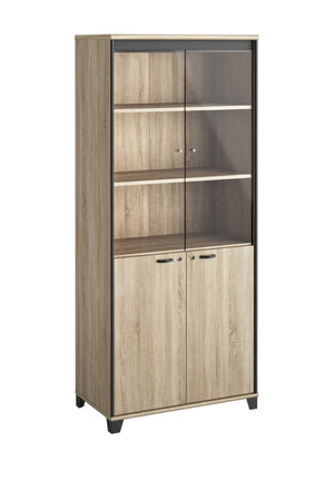 Armoire 2 portes vitrées 2 portes pleines