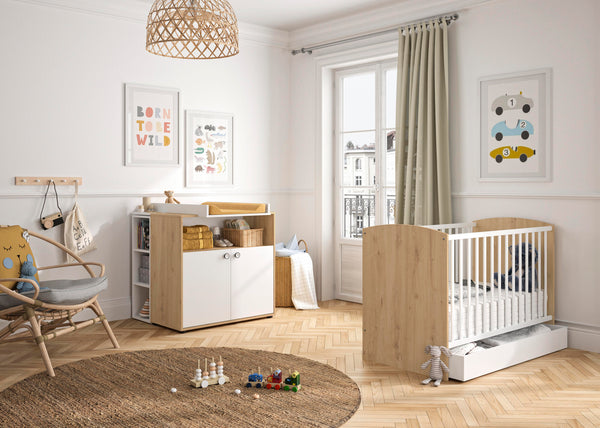 Ensemble Duo Lit 60x120 + Commode 2 portes
