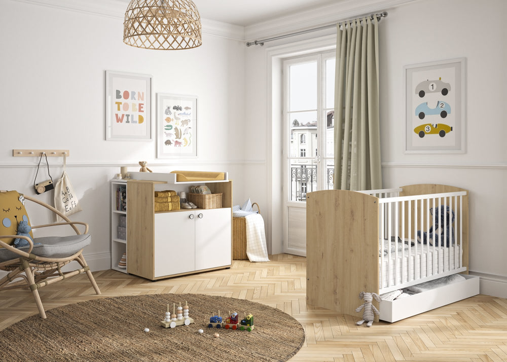 Ensemble Duo Lit 60x120 + Commode 2 portes