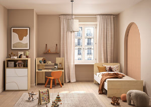 TRIO Lit 70x140 + Commode 3 tiroirs + Armoire 2 portes